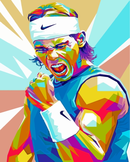 Rafael Nadal Pop Art Paint by Number