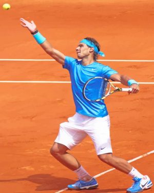 Rafael Nadal Tennis Player Paint by Number