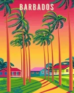 Barbados Poster Paint by Number