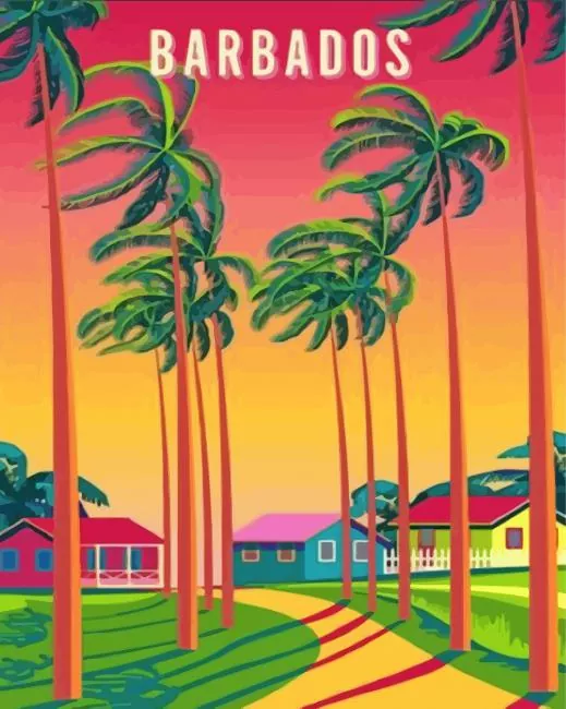 Barbados Poster Paint by Number