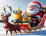 Christmas Minions Art Paint by Number
