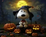 Cute Snoopy Halloween Paint by Number