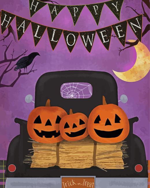 Halloween Truck Paint by Number