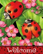 Ladybugs On Leaves Paint by Number