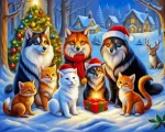 Christmas Animals Paint by Number
