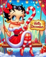 Christmas Betty Boop Paint by Number