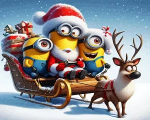 Christmas Minions Paint by Number