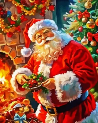 Christmas Santa Paint by Number