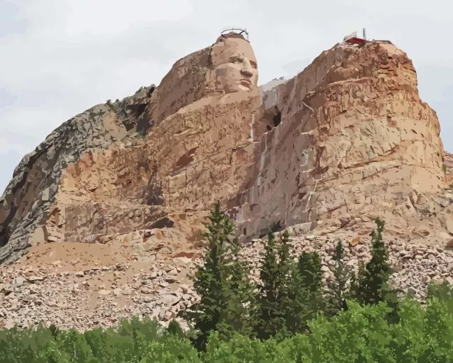 Crazy Horse Monument Paint by Number