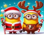 Cute Christmas Minions Paint by Number