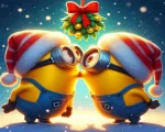 Cute Christmas Minions Art Paint by Number