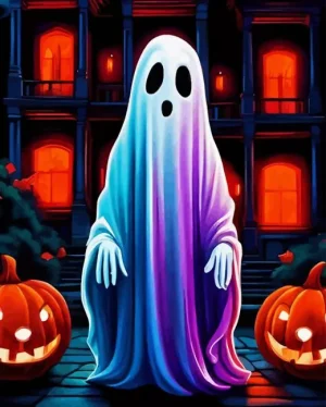 Halloween Ghost Paint by Number