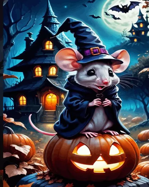 Halloween Mouse Paint by Number