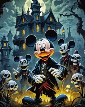 Halloween Mickey Mouse Paint by Number