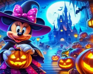 Halloween Minnie Mouse Paint by Number