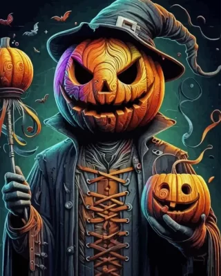 Halloween Pumpkin Paint by Number