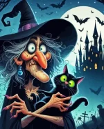 Halloween Witch Paint by Number