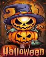 Happy Halloween Paint by Number