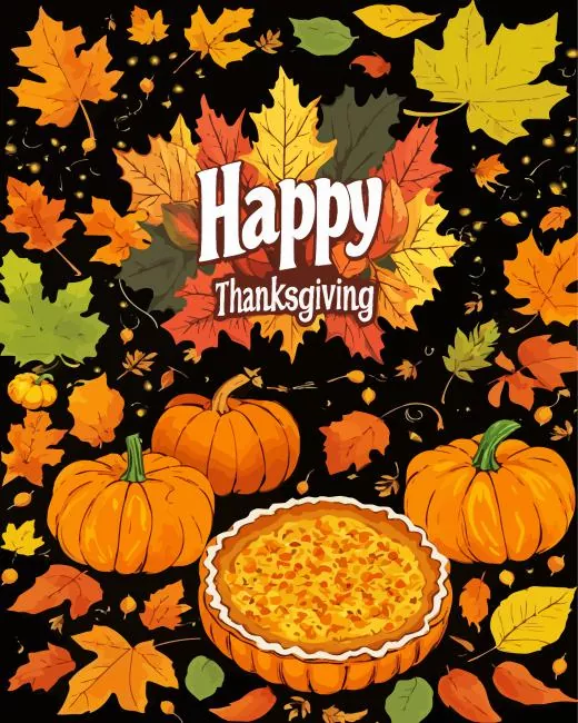 Happy Thanksgiving Art Paint by Number