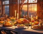 Thanksgiving Tables Paint by Number