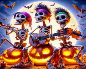 Musician Skulls Paint by Number