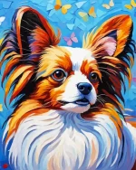 Papillon Dog Paint by Number
