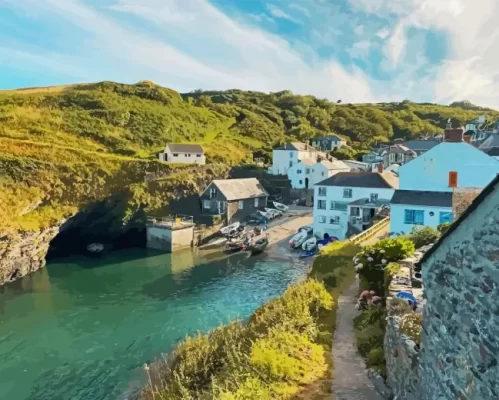 Portloe Village Paint by Number