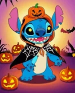 Stitch Halloween Paint by Number