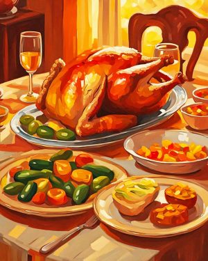 Thanksgiving Food Paint by Number