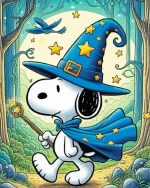 Wizard Snoopy Paint by Number