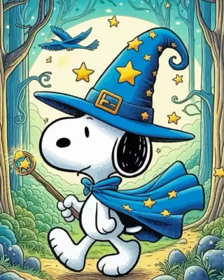 Wizard Snoopy Paint by Number