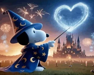 Wizard Snoopy Paint by Number