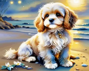 Aesthetic Cavapoo Paint by Number