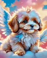Angel Cavapoo Paint by Number