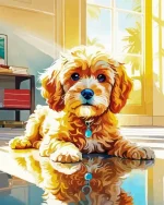 Cavapoo Puppy Paint by Number