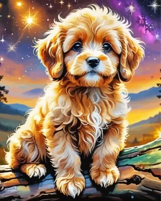 Cavapoo Dog Paint by Number
