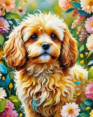 Cavapoo Dog Animal Paint by Number