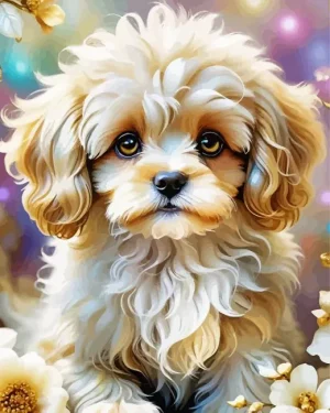 Cute Cavapoo Paint by Number