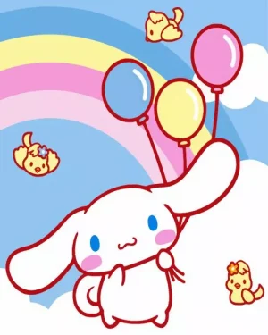 Cinnamoroll Holding Balloons Paint by Number