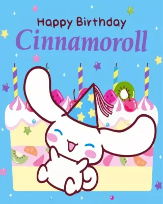Happy Cinnamoroll Paint by Number