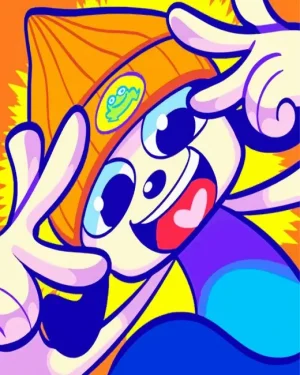 Parappa Rapper Art Paint by Number