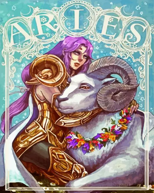 Aries Zodiac Art Paint by Number