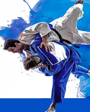 Judo Fighters Paint by Number