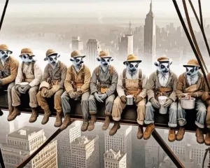 Lemur On a Skyscraper Paint by Number