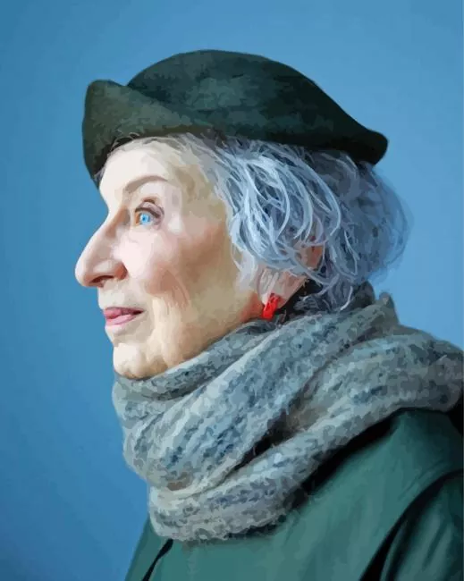 Margaret Atwood Side Profile Paint by Number