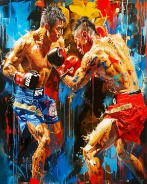 Muay Thai Fighters Paint by Number