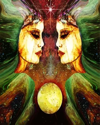 Gemini Zodiac Paint by Number