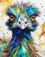 Aesthetic Emu Bird Paint by Number