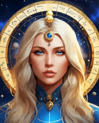 Virgo Sign Paint by Number