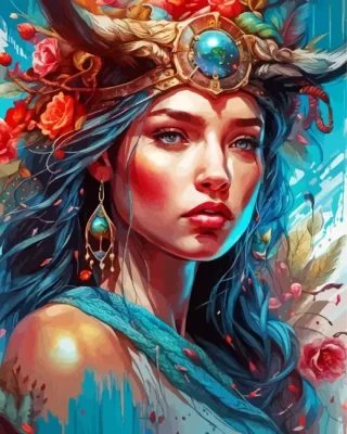 Sagittarius Woman Paint by Number